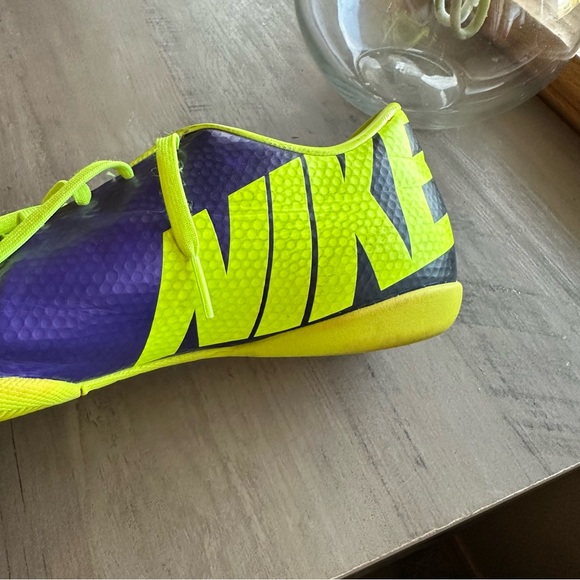 Nike Mercurial Purple and Neon Yellow Athletic Shoes - Picture 2 of 5